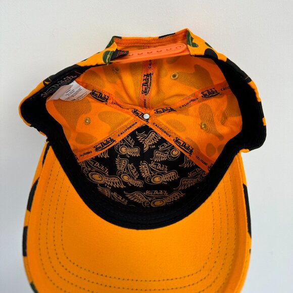 Von Dutch Orange Camo Trucker Hat - Picture 4 of 5